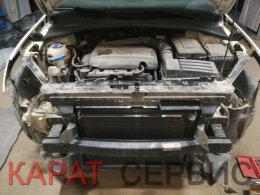 Skoda Yeti, очистка радиаторов, замена ОЖ.